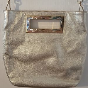 Michael Kors Leather/Gold Berkley Clutch Shoulder Bag Handbag Purse